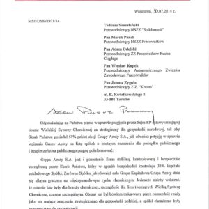 Odpowiedź z Ministerstwa Skarbu Państwa