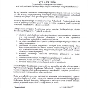 Poparcie protestów Pielęgniarek i Położnych