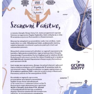 VIII REGATY ŻEGLARSKIE PRACOWNIKÓW GRUPY AZOTY