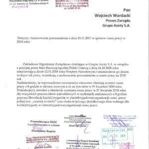12 LISTOPADA USTAWOWYM DNIEM WOLNYM OD PRACY 12 LISTOPADA USTAWOWYM DNIEM WOLNYM OD PRACY