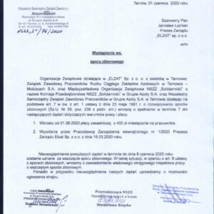 SPÓR ZBIOROWY W ELZAT SP. Z O.O. SPÓR ZBIOROWY W ELZAT SP. Z O.O.