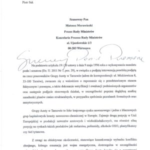 INTERWENCJA POSŁA PANA PIOTRA SAK PO SPOTKANIU ORGANIZACJI ZWIĄZKOWYCH Z PARLAMENTARZYSTAMI ZIEMII TARNOWSKIEJ INTERWENCJA POSŁA PANA PIOTRA SAK PO SPOTKANIU ORGANIZACJI ZWIĄZKOWYCH Z PARLAMENTARZYSTAMI ZIEMII TARNOWSKIEJ